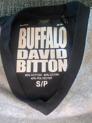 Buffalo David Bitton Men’s S Gray Black Florida Graphic V-Neck T-Shirt