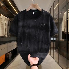 Men Luxury Fashion Trendy Star Ripped Hole Casual Summer Streetwear T-Shirt