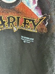 Harley Davidson 1990 Vintage The Last Biker On Earth 3D Emblem Shirt XL Reprint