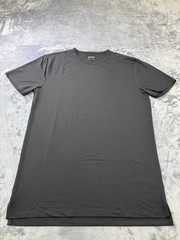 CUTS Clothing Split-Hem Crewneck T-Shirt Mens Large Black Pyca Pro NWOT