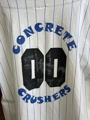 Vintage 90s Badger Sport Baseball Jersey Sz L Concrete Crushers #00 Made In USA