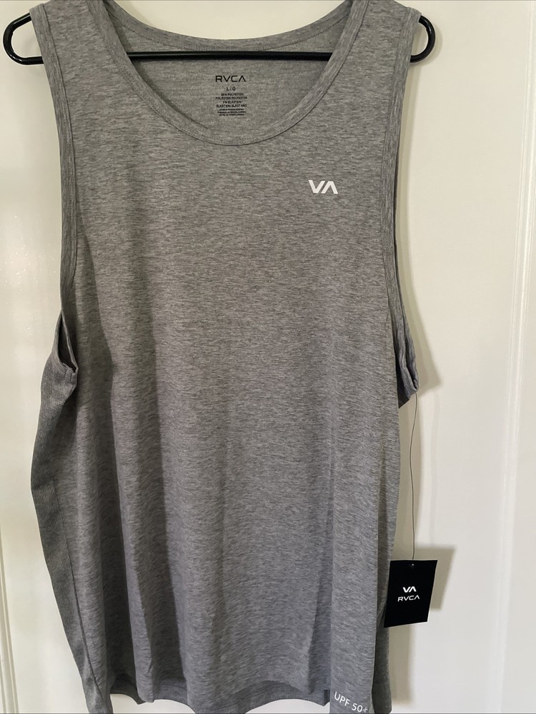 New RVCA Sport Active Tank Top Gym Running Street Style Men’s Shirt Size L