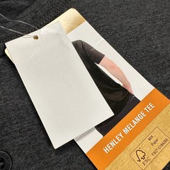 ZeroXposur Henley Melange Tee Shirt Gray Black Poly Spandex XL NWT