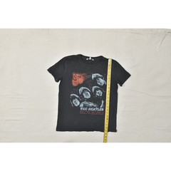 Elizabeth and James The Beatles Rubber Soul Graphic T-Shirt Black Size S Cotton