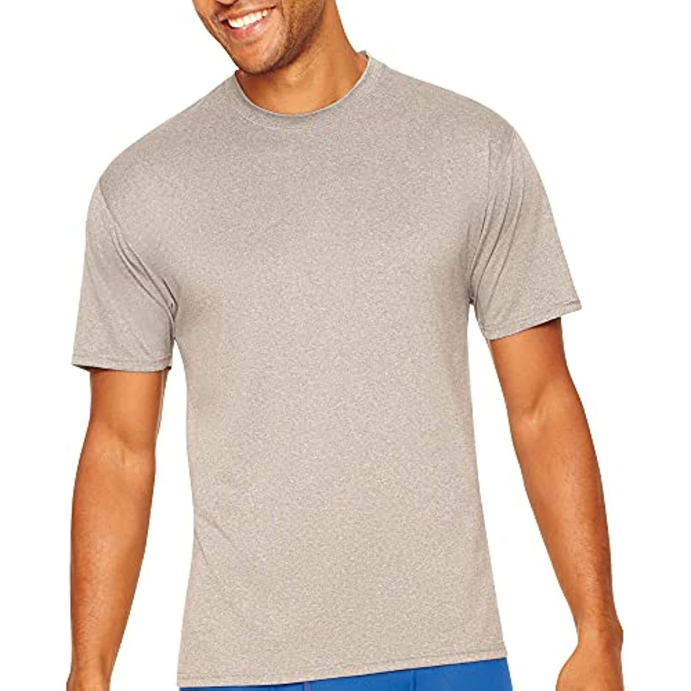 XXL – Hanes Men’s X-Temp Performance Cool Crew T-Shirts, 2 Pack Grey/Royal