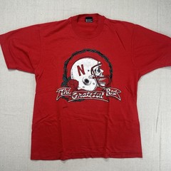 Vintage 1987 Grateful Dead Red Parody University Of Nebraska Red Shirt Large