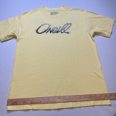 O’neill Shirt Size M Soft Yellow Surfing First Name in the Water Cotton #0085