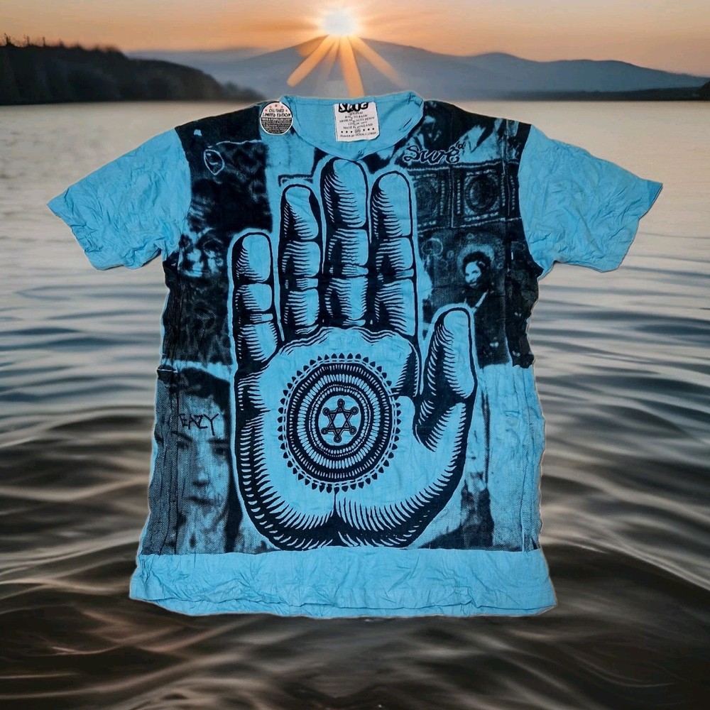 SURE DESIGNS T SHIRT EDITION RARE Hindu HAND YOGA MEDITATION FESTIVALS s Large