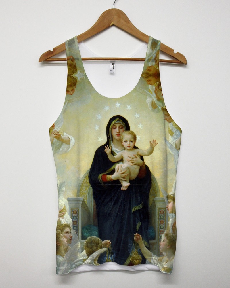 Blessed Mary Holding Jesus Vest Religious Top All Over Print Men Tank Urban Dope