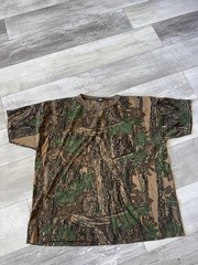 Vintage Ace Sportswear Trebark Camo Shirt XXL Tree Leaf Camouflage Made In USA