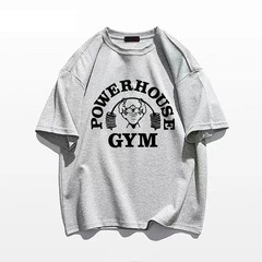 Men T-shirts Fitness Bodybuilding Cotton Shirt Oversized Rag Gym Sport Muscle.