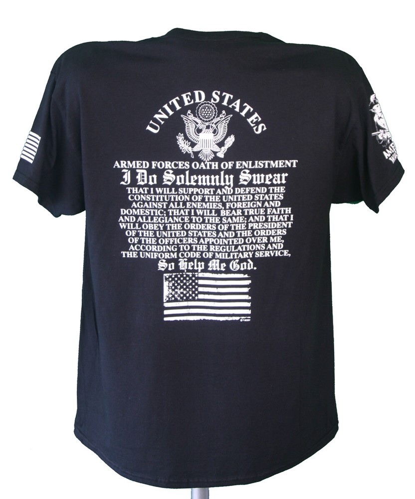 Armed Forces Oath Of Enlistment T-Shirt Army Navy Air Force Marines Coast Guard