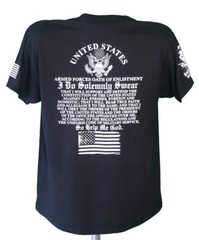 Armed Forces Oath Of Enlistment T-Shirt Army Navy Air Force Marines Coast Guard