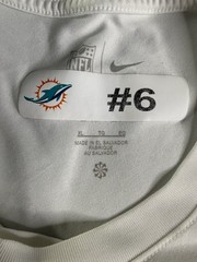 Nike Miami Dolphins NFL On-Field Player Worn Practice Long Sleeve #6 XL White