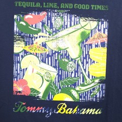 Tommy Bahama T Shirt Mens M Navy Tequila Lime Cocktails Graphic Short Sleeve NEW