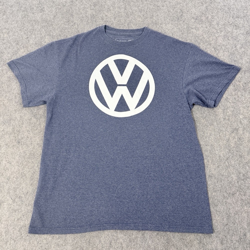Volkswagen Vintage Official Logo Short Sleeve T-Shirt Fits Men’s Size Large Gray