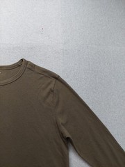 Old Navy Men Shirt XXL Khaki Crew Neck Long Sleeve Pullover Casual Thermal Tee