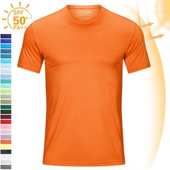 Men’s UPF50+ Short Sleeve T-Shirt Quick Dry Running Fishing Performance Tee Tops