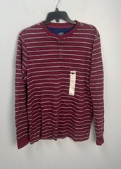 St. John’s Bay Super Soft Long Sleeve Striped Men’s Henley Shirt