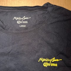 Corona x Maui & Sons Rare Size Large Shirt Men’s Shark Chillin w Bucket Beer Fan