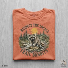 Respect The Locals Shirt Vintage Raccoon Forest Trail Bandit Unisex Graphic Tee