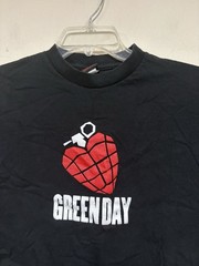 Green Day 2004 American Idiot Heart Grenade Band Logo Med T Shirt Vtg Y2K Tee