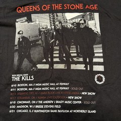 Queens of the Stone Age Large Tour Concert Tee Shirt End Is Nero QOTSA