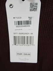NEW Dawson & Brooks Thermal Henley Shirt Men Medium Burgundy American Heritage