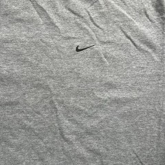Nike Men’s Gray Solid Logo Crew Neck Short Sleeve Cotton Knit T-Shirt Size XL