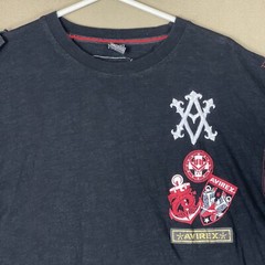 Avirex Shirt Adult XXL Black Classics T-Shirt Short Sleeve Print Mens