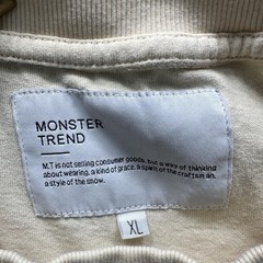 Monster Trend Shirt Mens XL Beige Graphic Swimmer Back Print Casual Streetwear