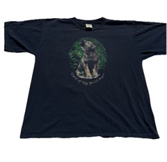 Vintage Blue Single Stitch Wolf “Call Of The Wild Ones” T Shirt Size XXL 2001