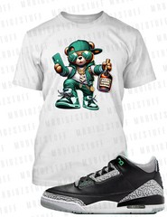 Henny Bear Streetwear Pro Club Shaka RTP Tee to Match J3 Green Glow Sneaker