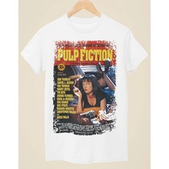 Pulp Fiction – Movie Poster Inspired Unisex White T-Shirt FREESHIPS