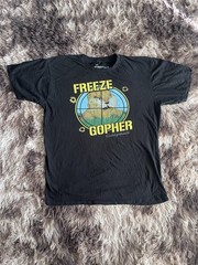 Caddyshack Freeze Gopher T Shirt Mens XL Black Movie Graphic Tee