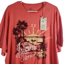NWT OCEAN & COAST MEN’S SIZE LARGE CORAL 100% COTTON T-shirt Island Time