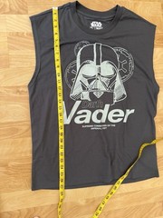 Star Wars Mad Engine Graphic Darth Vader Sleeveless T-shirt Dark Gray Small NWOT