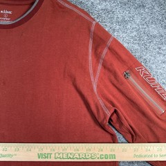 KUHL Wildfibre Shirt Mens Large Red Organic Cotton Zipper Pocket Outdoor Hiking