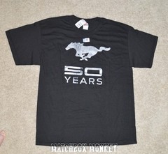 Ford Mustang 50th Anniversary Vintage Style T-Shirt Pony Officially Licensed