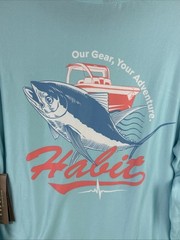 Habit Men’s Island Paradise Graphic Long Sleeve Tee Size S Leaping Tuna