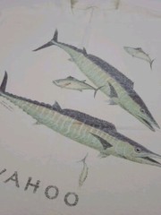 Vintage 90s Wahoo Fish Marlin Artwork Print T Shirt Vtg Fishing Outdoor USA Art