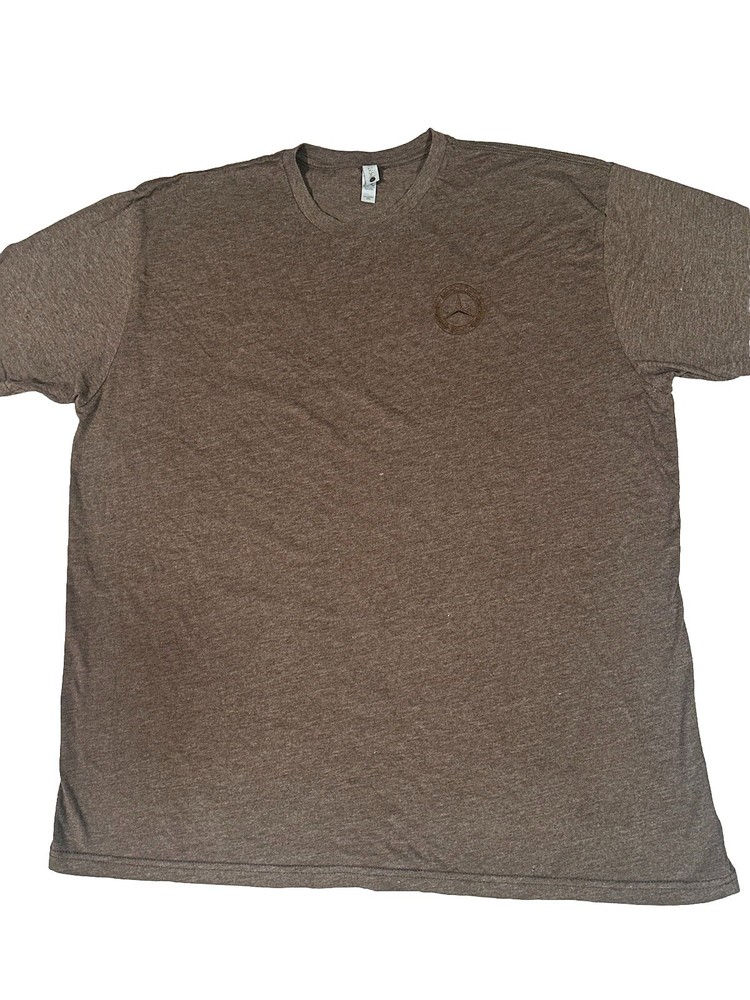 Mercedes Next Level CVC Crew Brown Logo T-Shirt