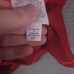 Nike Shirt Mens M Red Running Dry Miler Long Sleeve Dri-Fit Mesh Performance
