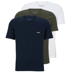 BOSS Mens T-Shirts Crew Neck Shirt Short Sleeve Choice of Colour Pure Cotton 3 Pack