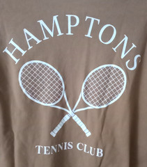 FREE PLANET Men’s Hamptons Tennis Club Graphic T-Shirt Organic Cotton Unisex (M)