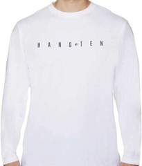 HANG TEN™ Mens’ 2XL ~ WHITE ~ Long Sleeve ~ Sun T-Shirt ~ UPF 50+ ~ Quick Dry