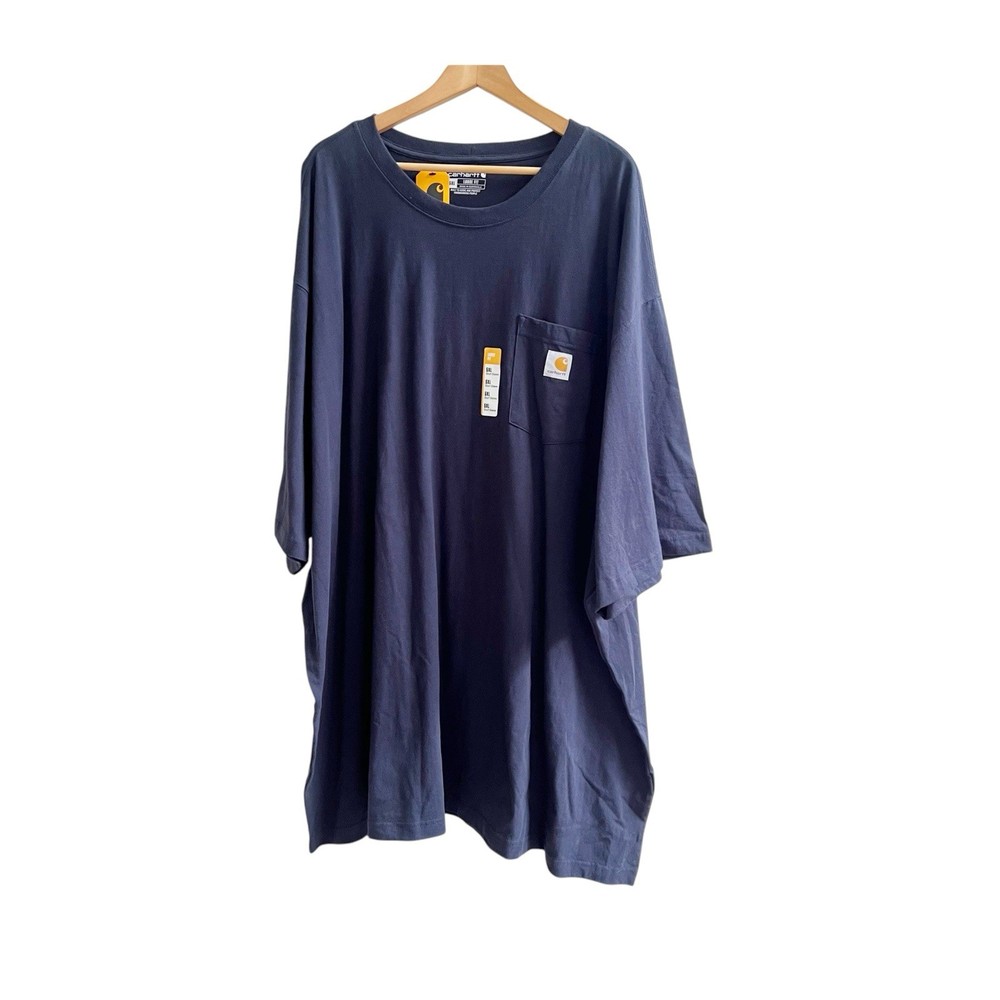 Carhartt Tee Shirt Men’s 5XL Blue Loose Fit Heavyweight Short Sleeve Workwear
