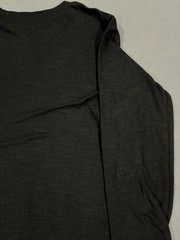 George Henley Shirt Mens Medium Black Ribbed Cuff Long Sleeve Streetwear Casual