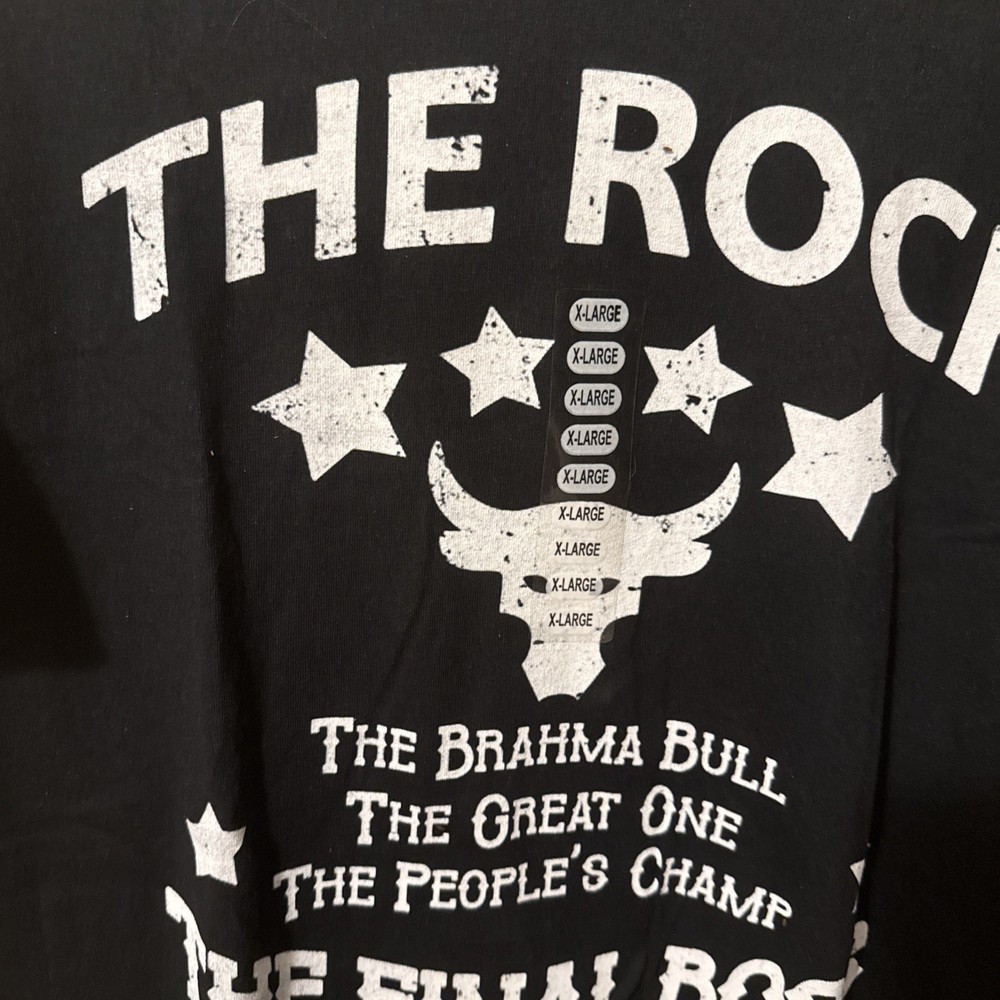 WWE Rock Brahma Bull Great One People’s Champ Final Boss Wrestling Shirt XL New