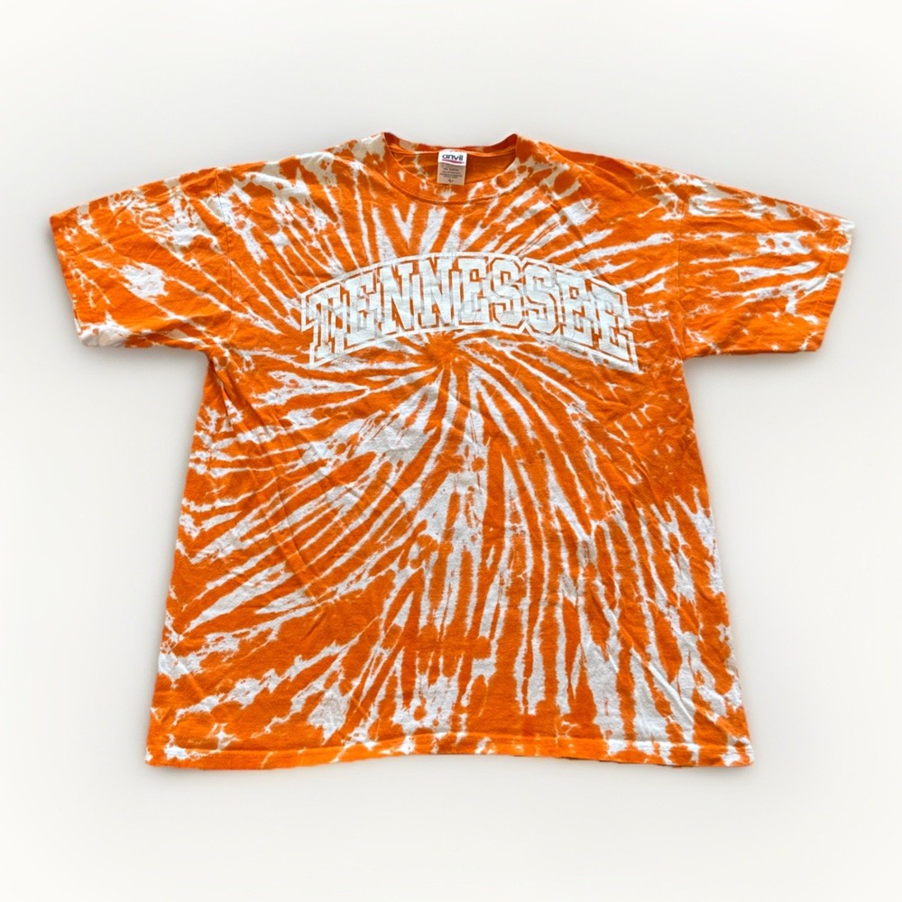 Tennessee Volunteers Shirt Mens L Orange NCAA Tie Dye Vintage Cotton Vols